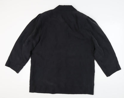 New Fast Women's Black Double-Breasted Blazer, Size 18