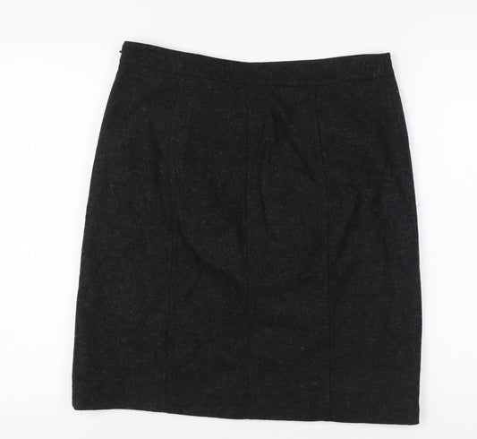 Hobbs Women Black Pencil Skirt - Size 16