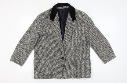 Debenhams Grey Herringbone Blazer Size 12 Women