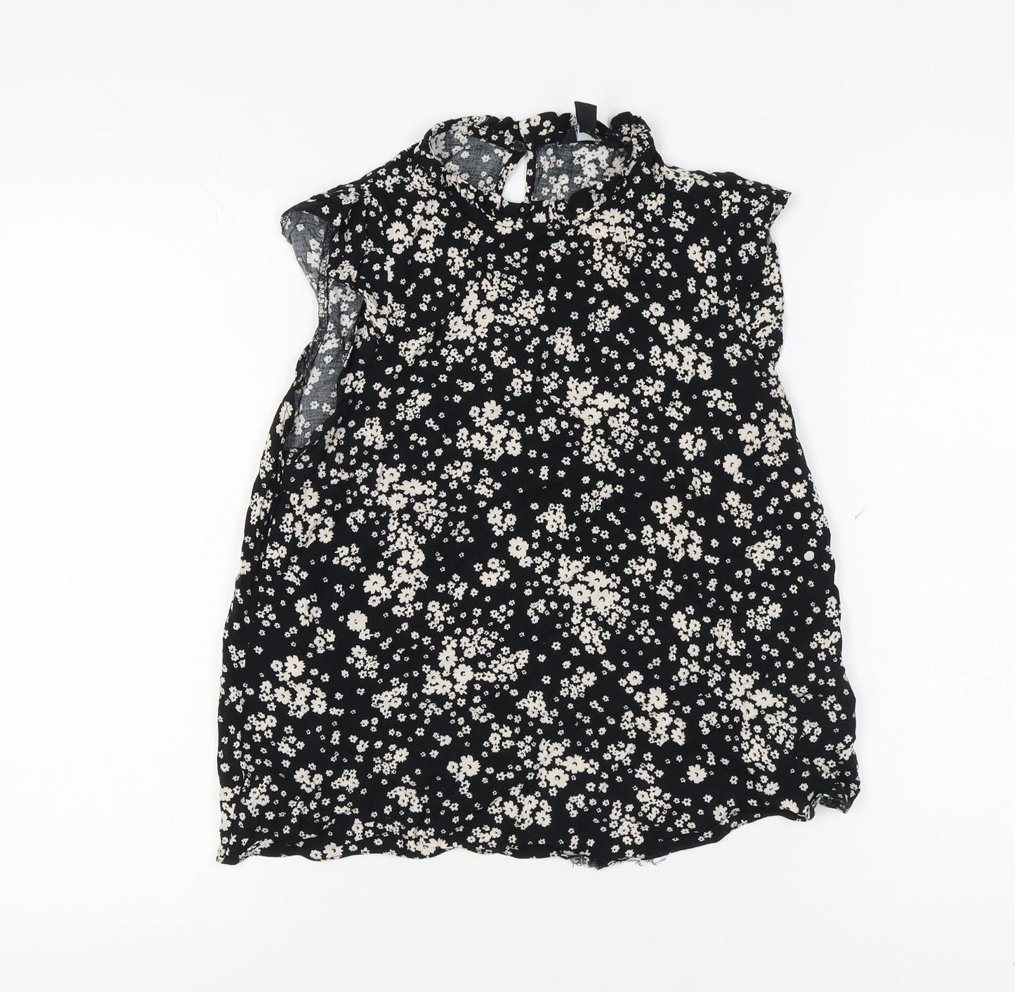 Womens UK Size 12 New Look Black Basic Blouse