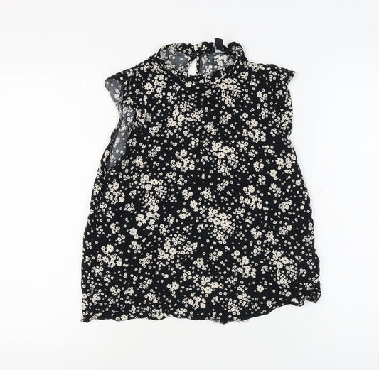 New Look Women's Floral Black Blouse Size 12