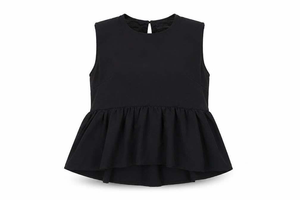 Womens UK Size 12 In the Style Black Basic Blouse