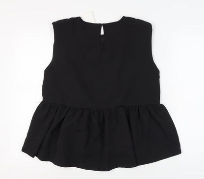 Womens UK Size 12 In the Style Black Basic Blouse