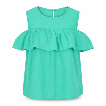 Womens UK Size 8 Dorothy Perkins Green Ringer Blouse