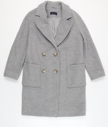 Womens UK Size 6 Marks and Spencer Grey Overcoat