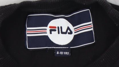 Fila Boys Colourblock T-Shirt 8-10 Years Black Logo