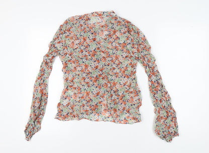 Womens UK Size XS Zara Multicoloured Tunic Blouse