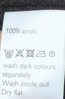 John Lewis Men's Grey Acrylic V-Neck Jumper L