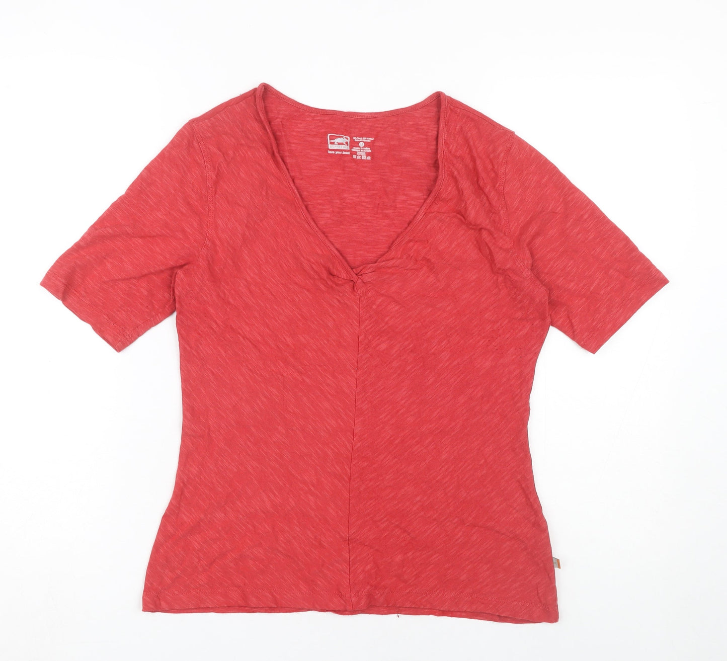 Horny Toad Women's Red V-Neck T-Shirt, Medium
