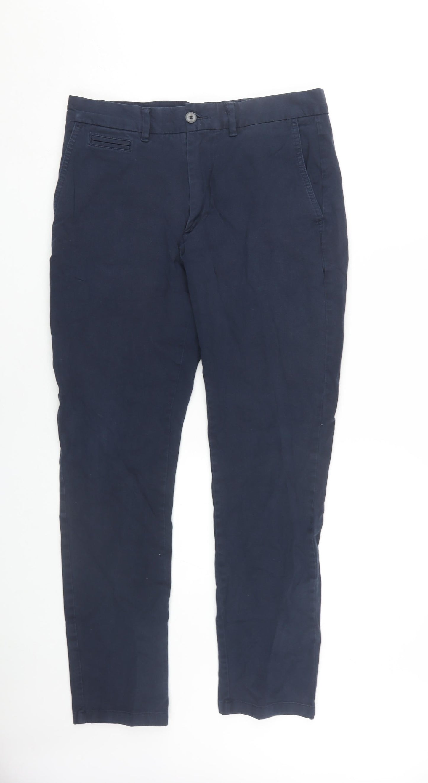 Marks and Spencer Men's Blue Chino Trousers 32M