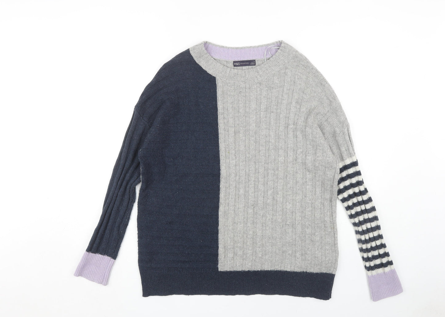 Womens UK Size M Marks and Spencer Grey Pullover Jumper