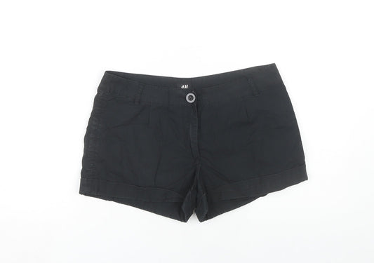 H&M Women's Black Casual Shorts Size 8 with Pockets