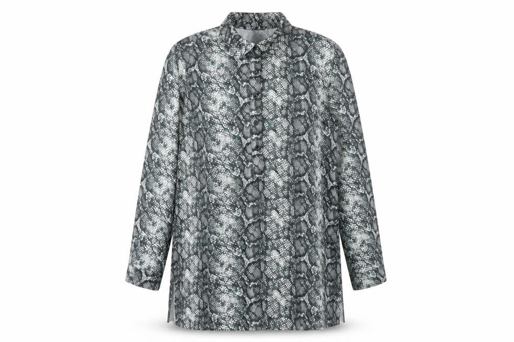 Womens UK Size 10 NA-KD Grey Tunic Button-Up