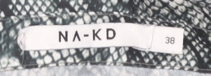 Womens UK Size 10 NA-KD Grey Tunic Button-Up