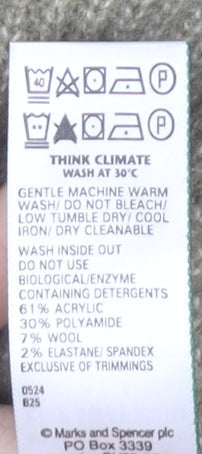 Marks and Spencer Men’s Beige Striped Knit Jumper L