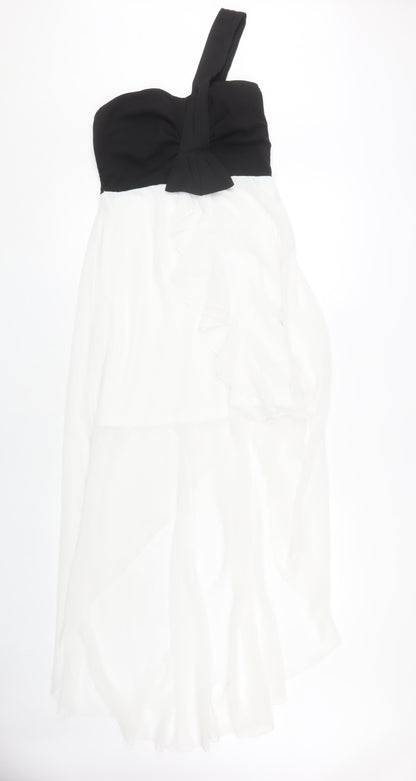 Club L Women's Hi-Low Black & White Dress Size 12