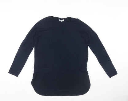 Womens UK Size 12 Warehouse Blue Basic T-Shirt
