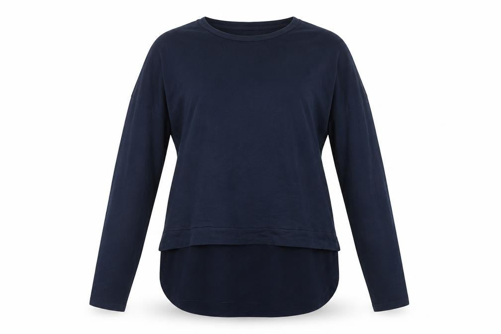 Womens UK Size 12 Warehouse Blue Basic T-Shirt