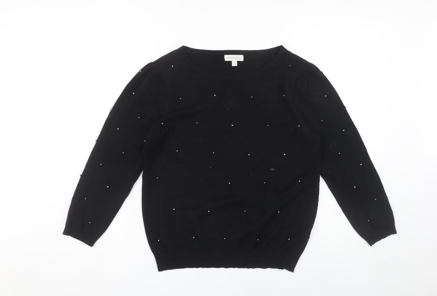 Womens UK Size M Monsoon Black Pullover Jumper