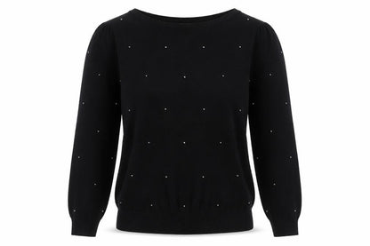 Womens UK Size M Monsoon Black Pullover Jumper