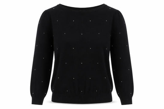 Womens UK Size M Monsoon Black Pullover Jumper