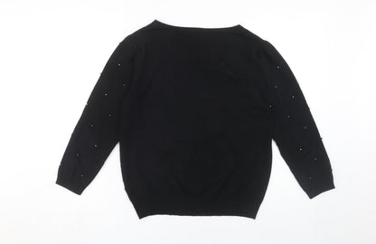 Womens UK Size M Monsoon Black Pullover Jumper