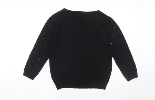 Womens UK Size M Monsoon Black Pullover Jumper
