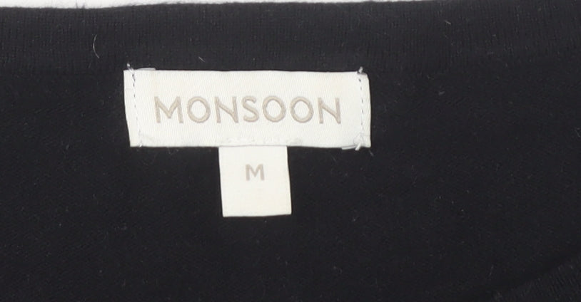 Womens UK Size M Monsoon Black Pullover Jumper