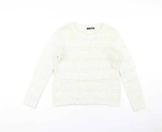 Womens UK Size S Quiz White Pullover Jumper