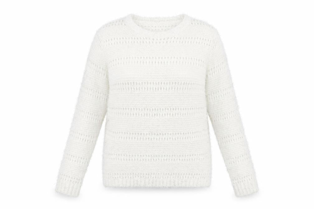 Womens UK Size S Quiz White Pullover Jumper
