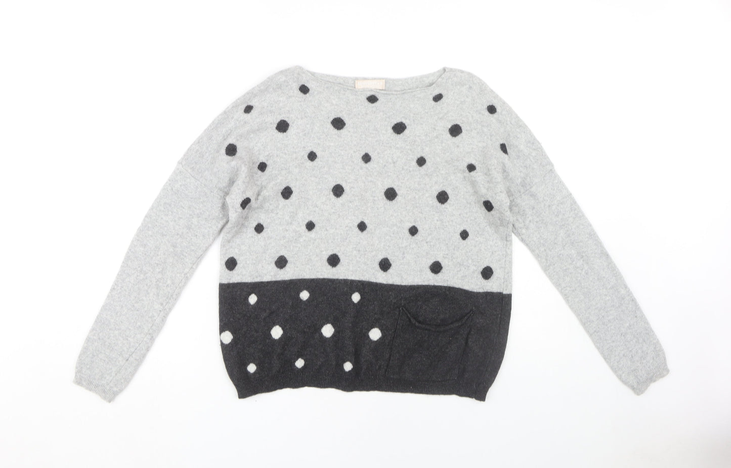 BENEDETTA.B. Women's Grey Polka Dot Jumper Size S