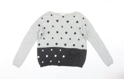 BENEDETTA.B. Women's Grey Polka Dot Jumper Size S
