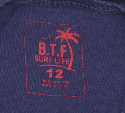 B.T.F Surf Life Women's Blue T-Shirt Size 12