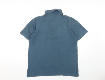 John Lewis Men's Blue Polo Shirt, Medium, Short Sleeve