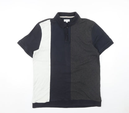 Next Mens Multicoloured Polo, L, Colourblock, Cotton