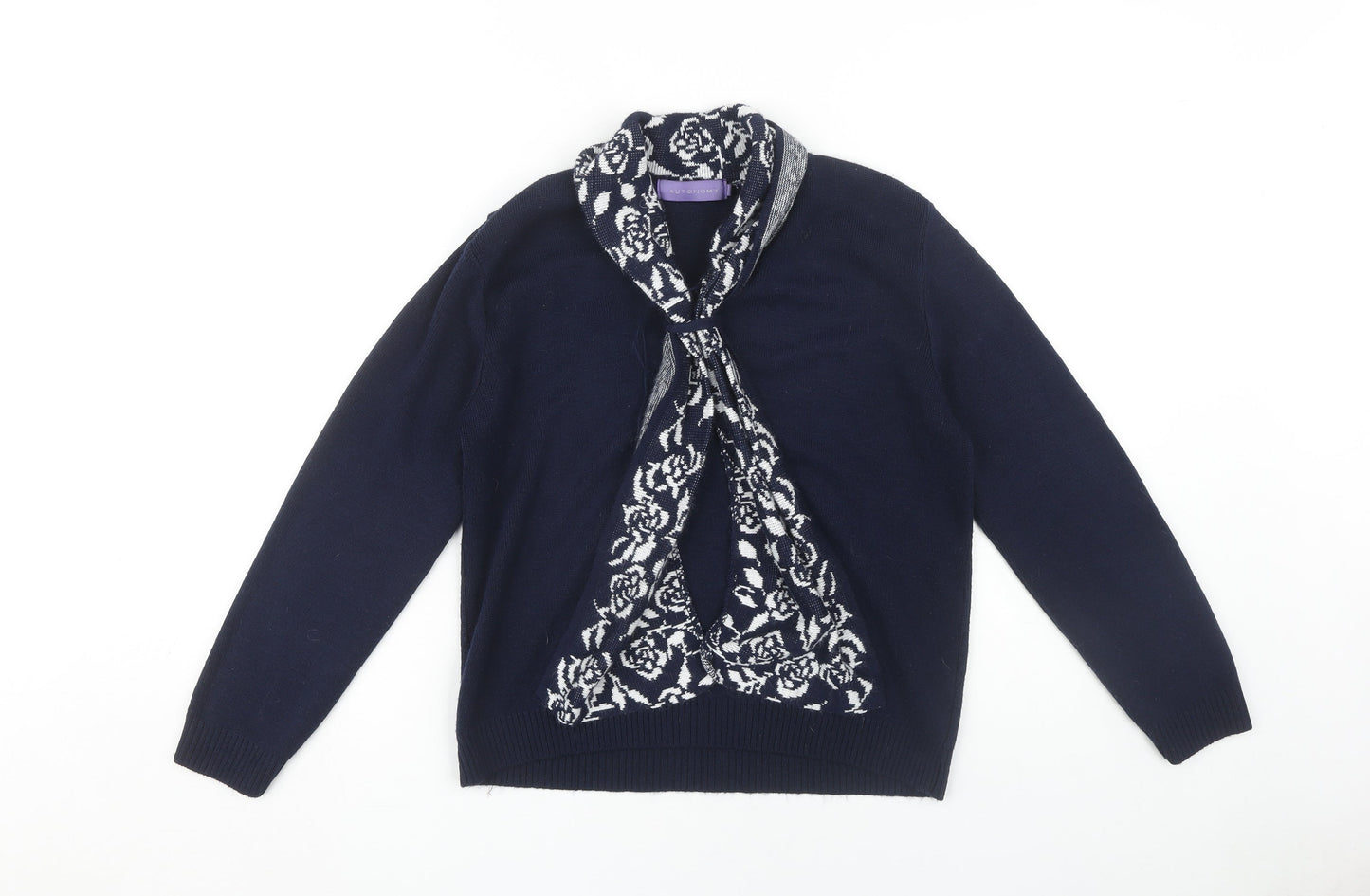 Autonomy Women's Blue Knit Jumper Size 10