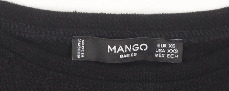 Womens UK Size XS Mango Black Basic