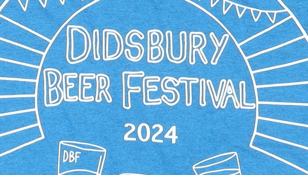 Men's Blue Beer Festival T-Shirt, Size S, Graphic Print
