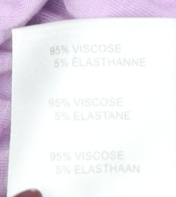 Damart Women's Purple Embroidered T-Shirt Size L