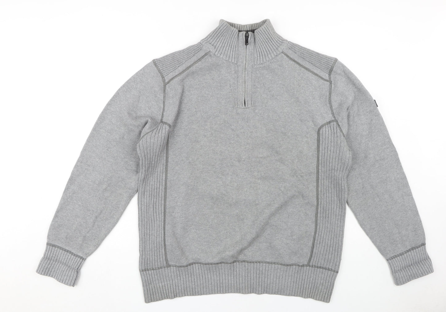Mens UK Size L NEXT Grey 1/4 Zip Sweatshirt