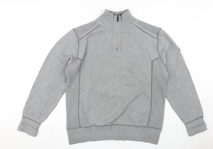Mens UK Size L NEXT Grey 1/4 Zip Sweatshirt
