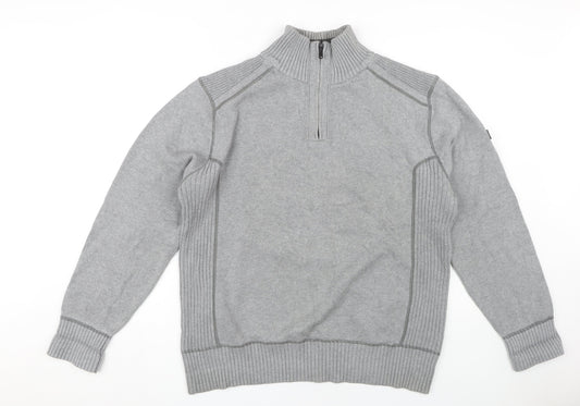 Mens UK Size L NEXT Grey 1/4 Zip Sweatshirt