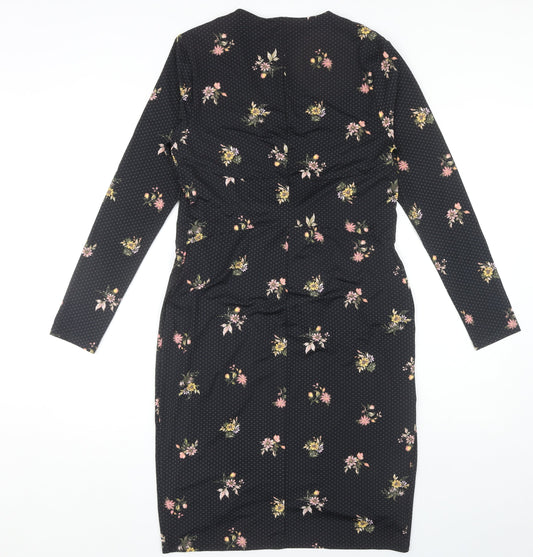 Marks and Spencer Women's Black Floral Dress