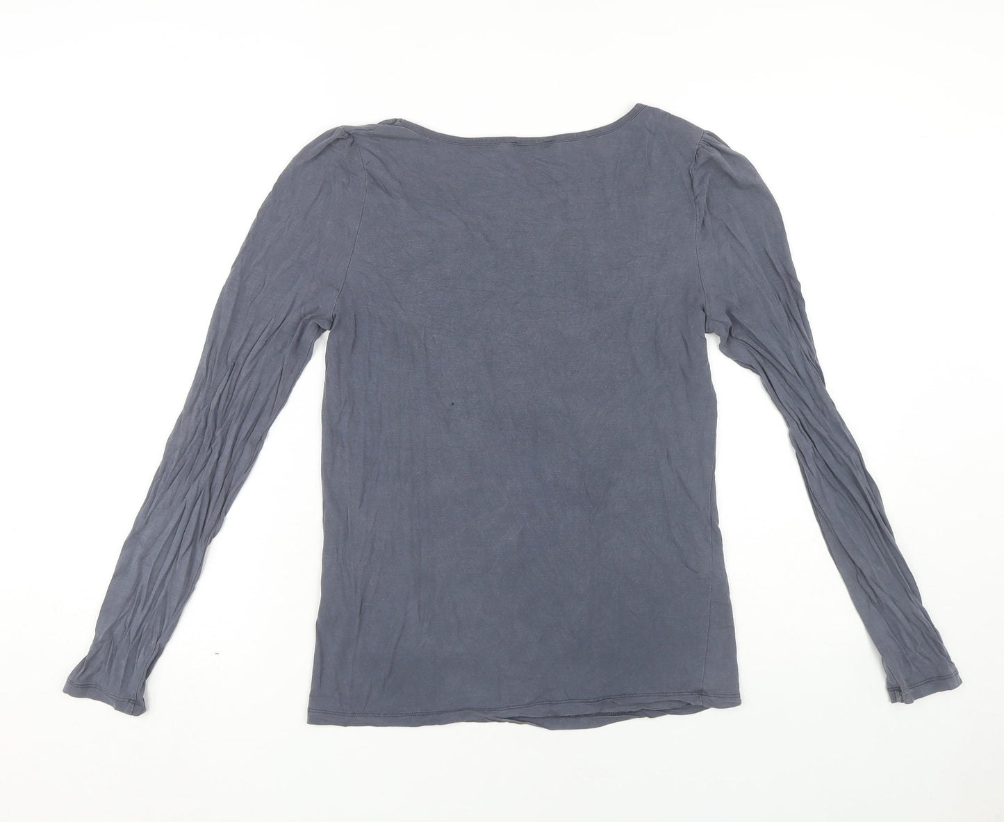Soaked in Luxury Women's Grey V-Neck Long Sleeve Top