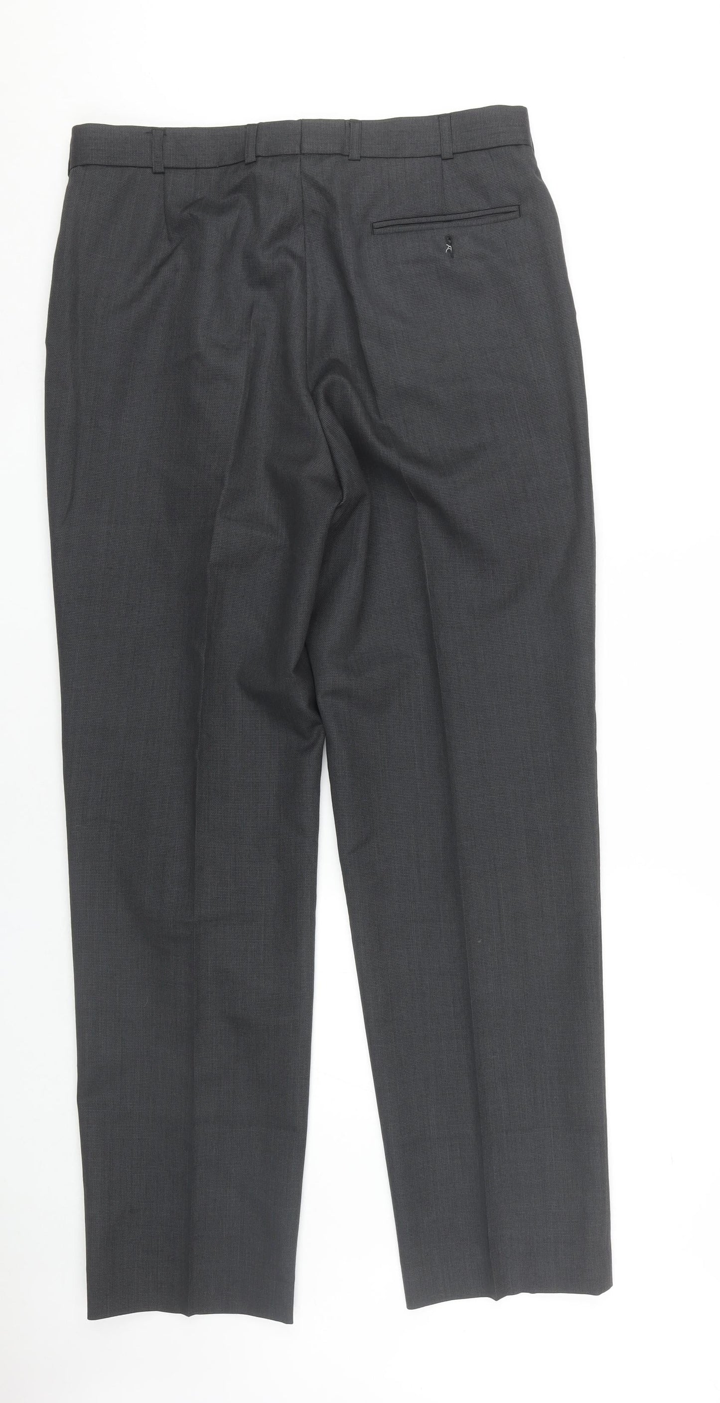 Burton Men's Black Pleated Trousers, Size 36 Long