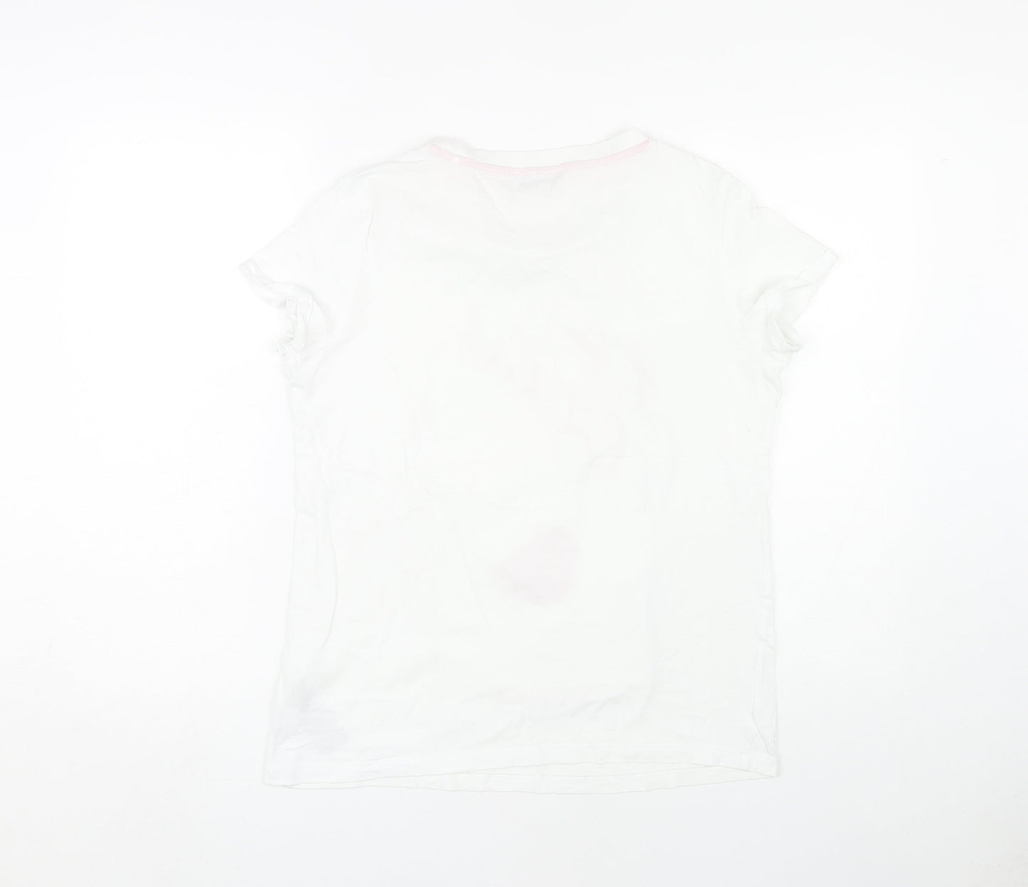 Womens UK Size M GUESS White Basic T-Shirt