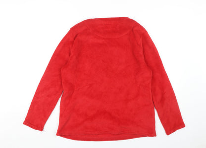Disney Mickey Women's Red Fleece Top Size 12-14