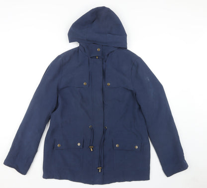 Womens UK Size 14 BHS Blue Parka Coat