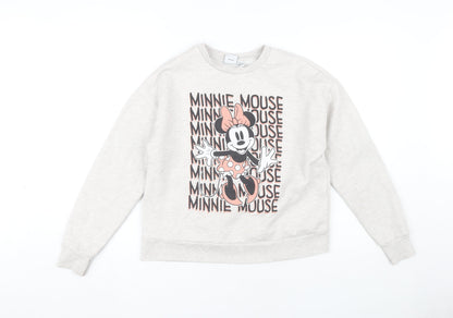 Womens UK Size XS Disney Grey Pullover Sweatshirt