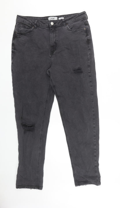 New Look Black Women's Size 14 Tall Straight Jeans